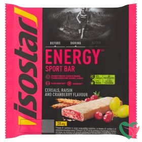 Isostar Energy sport bar cereals raisin cranberry 3x40g