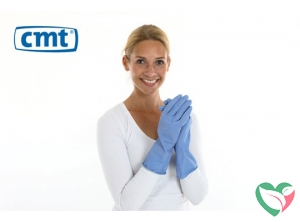 CMT Huishoudhandschoen rubber blauw XL