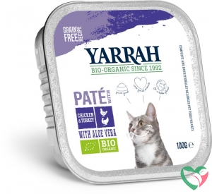 Yarrah Kattenvoer pate met kip en kalkoen bio