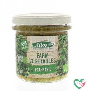 Allos Farm vegetables doperwten & basilicum bio