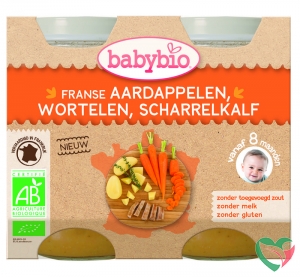 Babybio Aardappel wortel kalf 200 gram bio